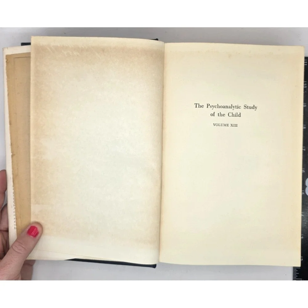 The Psychoanalytic Study‎ of the Child Vol XIII Hardcover w/DJ & Ephemera